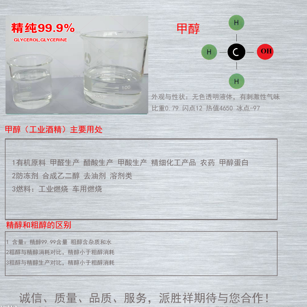 甲醇特性